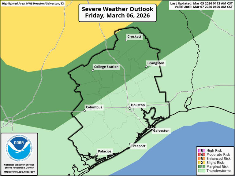 Severe storms could hit Houston and southeast Texas this weekend. Here ...
