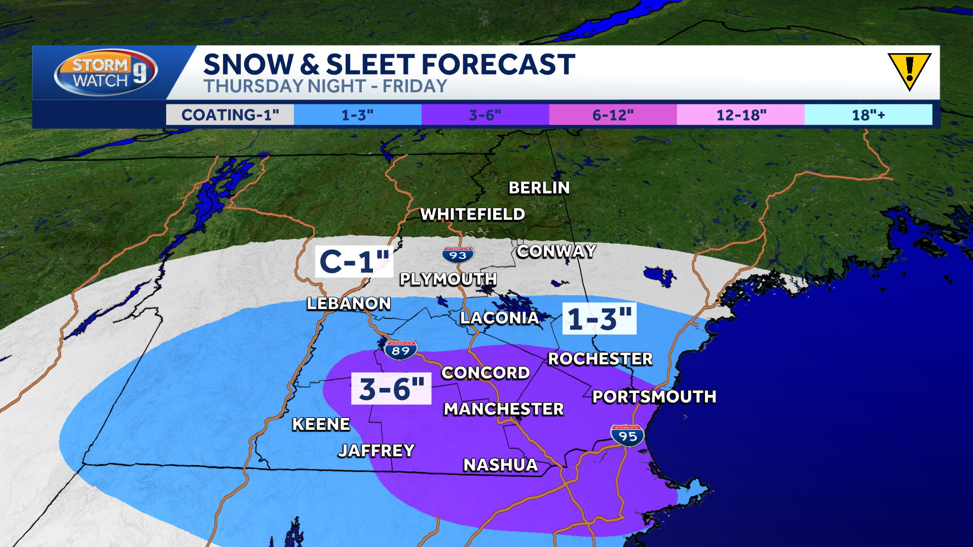 Snow, wintry mix continues in southern NH through Friday morning