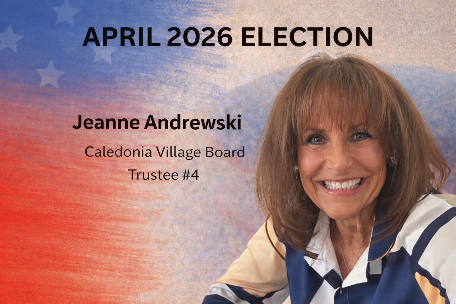 Jeanne Andrewski: Village of Caledonia candidate for trustee #4