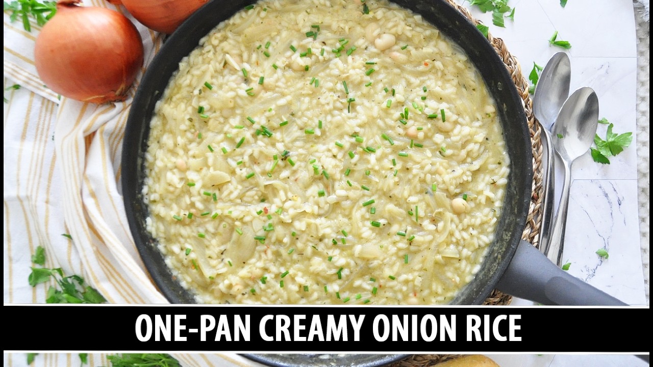 One-pan creamy onion rice recipe | Easy and comforting rice dish