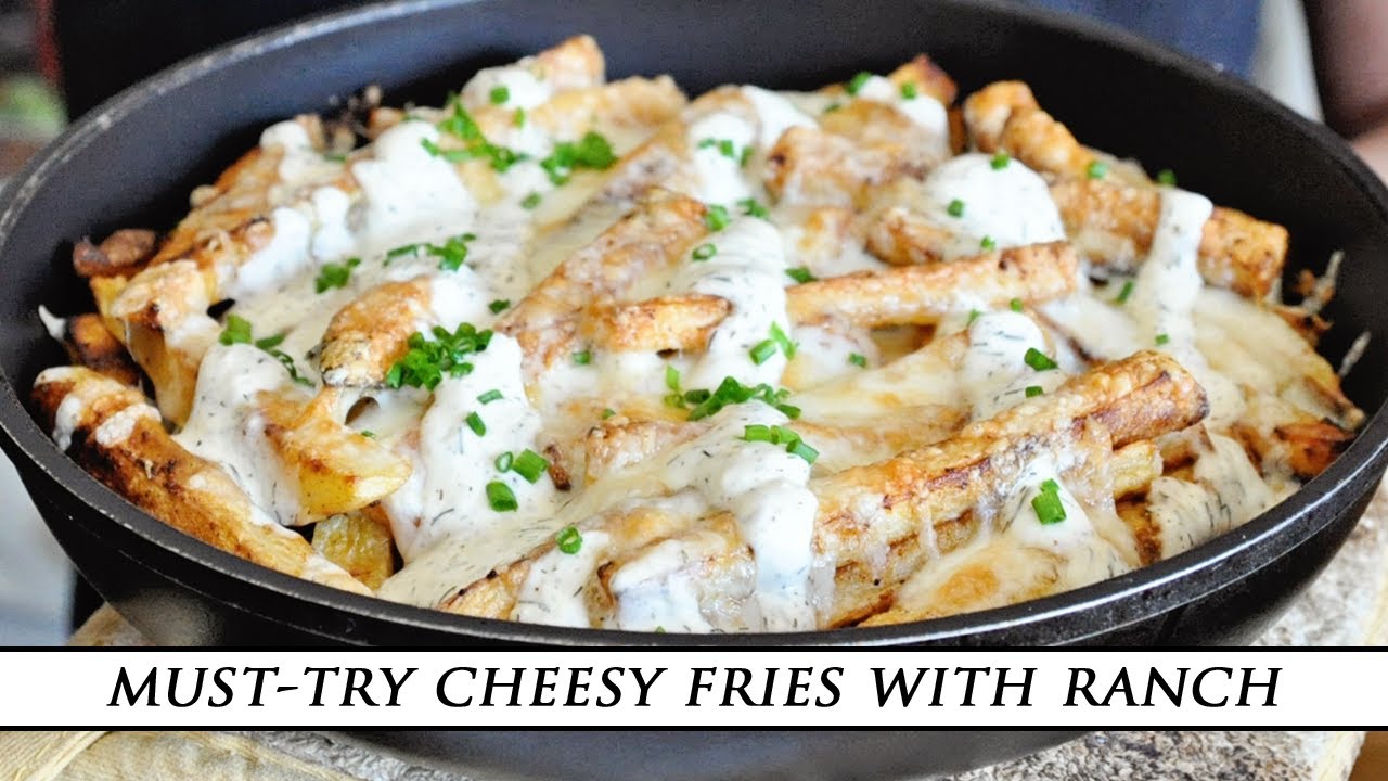 Cheesy French fries with homemade ranch sauce | Easy loaded fries recipe