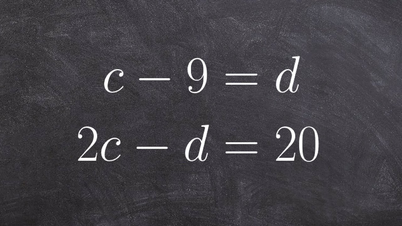 Create a system of equations from a word problem