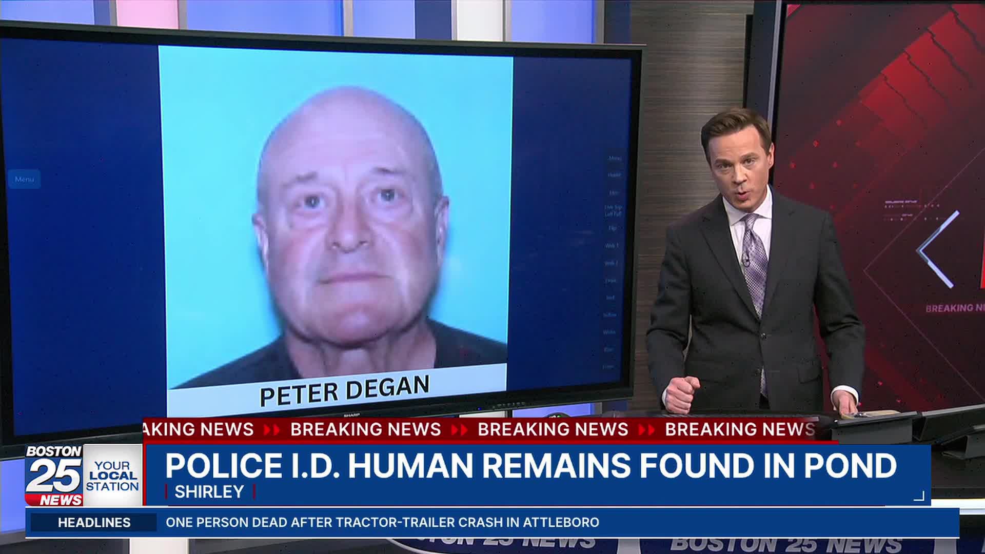 Man identified after human remains found in pond in Mass. town