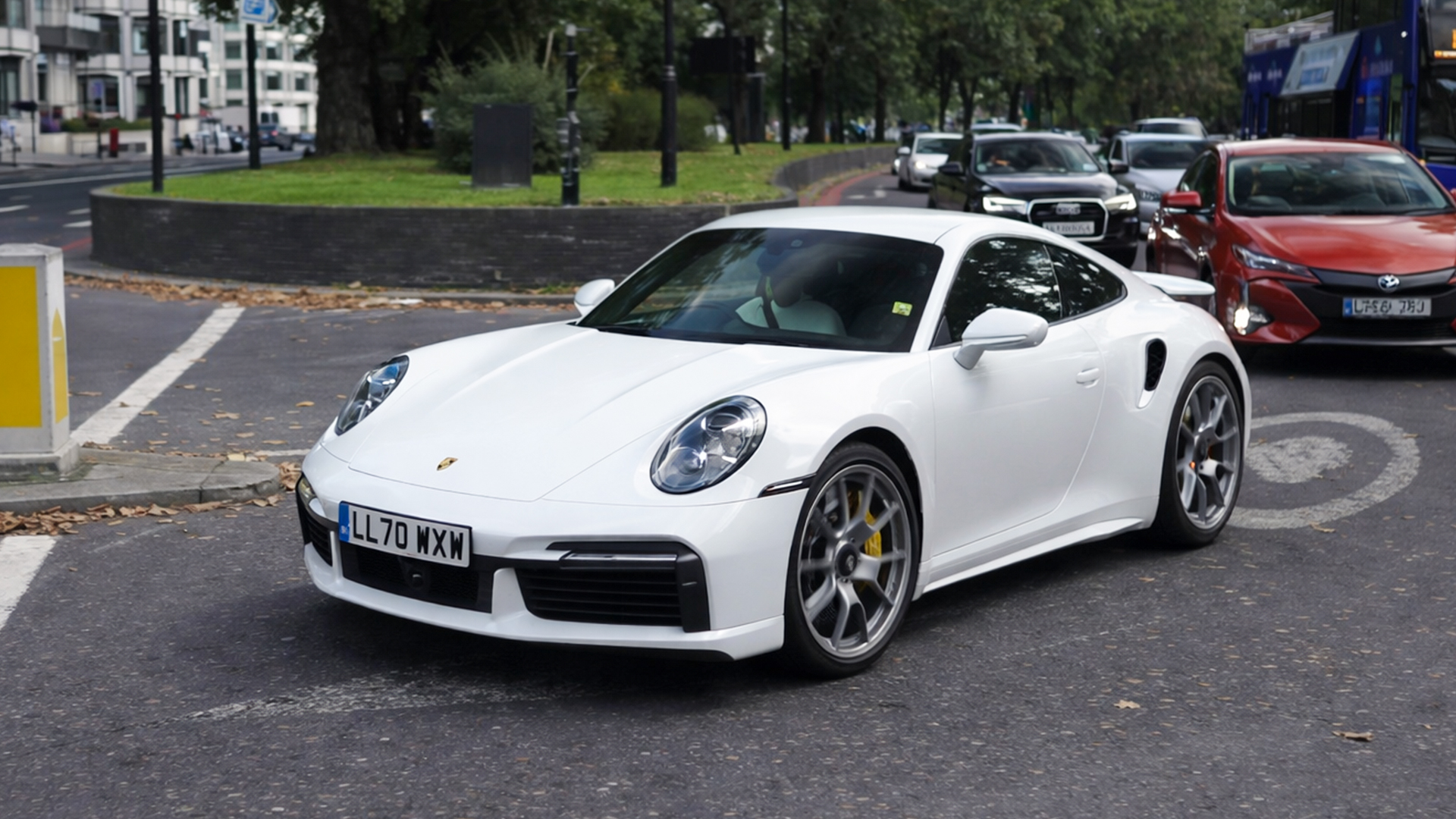 Central London traffic meets a $216K Porsche