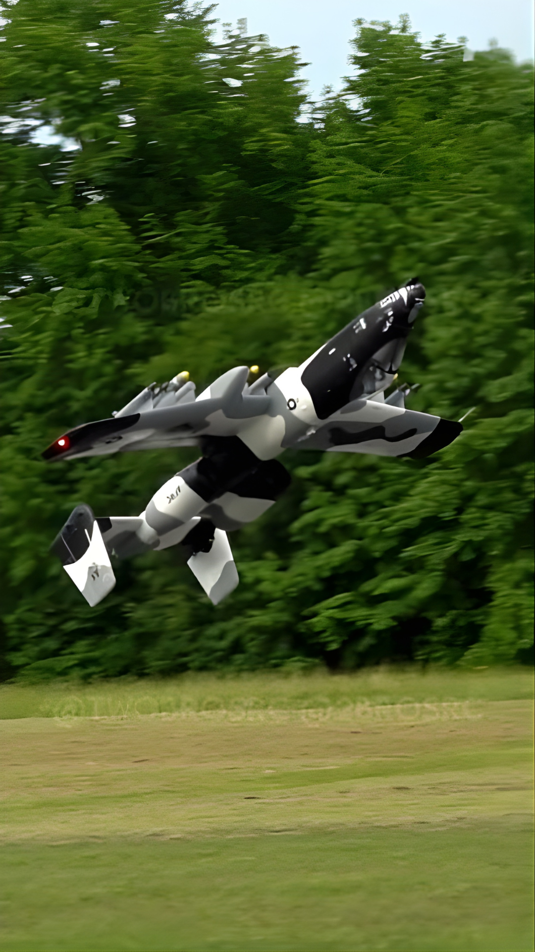 A-10C Warthog high alpha inverted pass demonstration