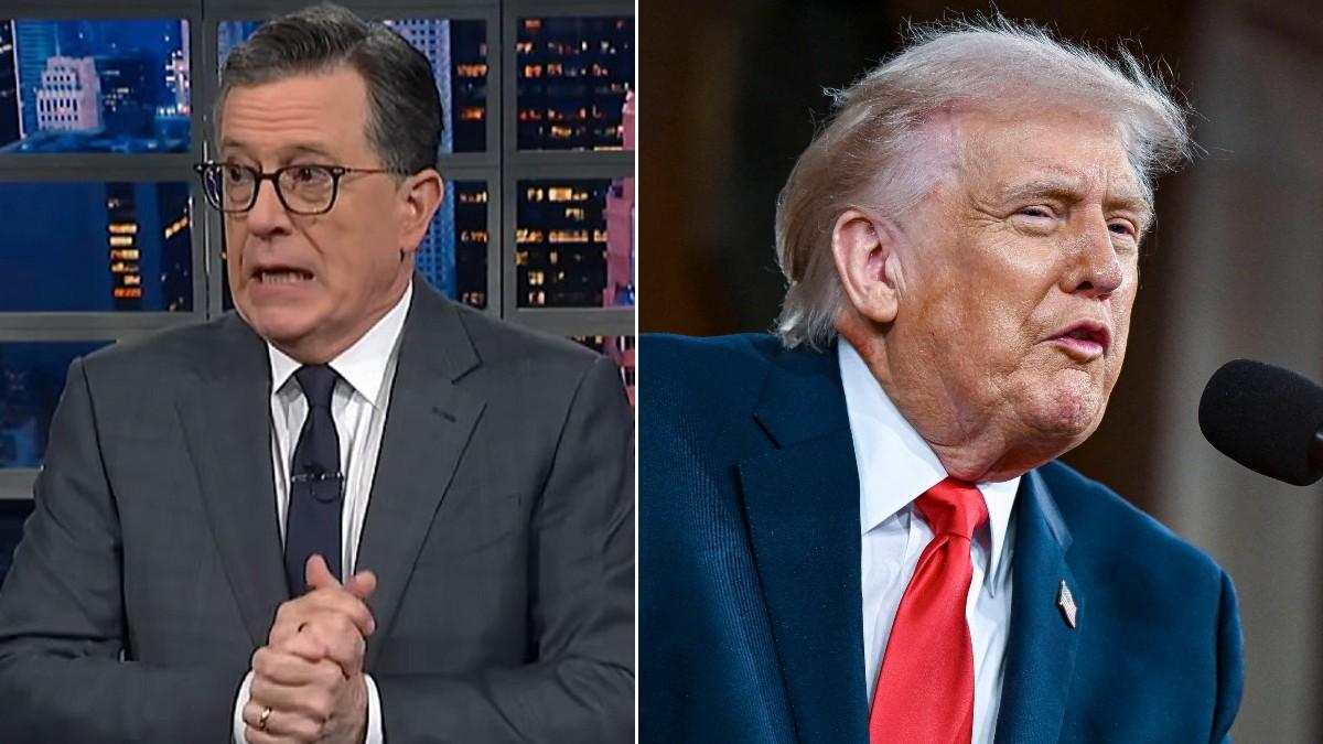 Stephen Colbert mocks Donald Trump for undercutting his administration ...