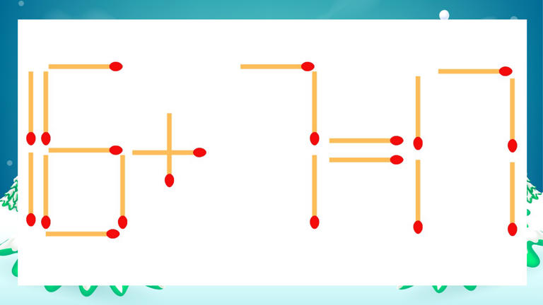 マッチ棒クイズ】1本だけ動かして正しい式に：15+6=19?