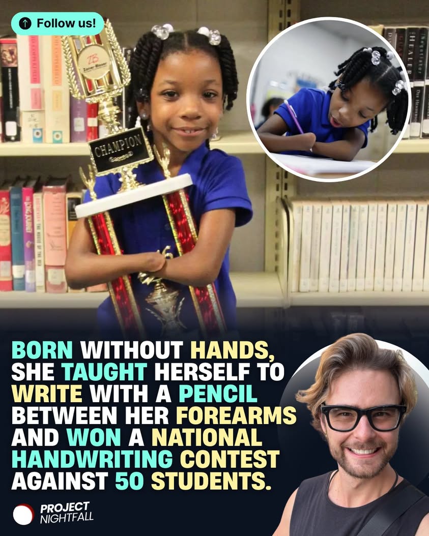 Limits shattered: Handless 7-year-old wins national handwriting contest!