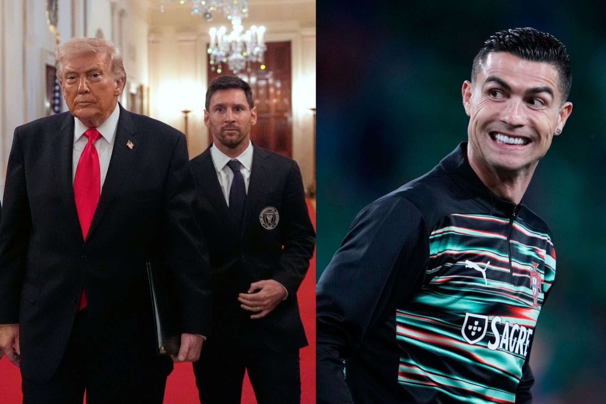 Lionel Messi and Cristiano Ronaldo's rivalry reaches the White House ...