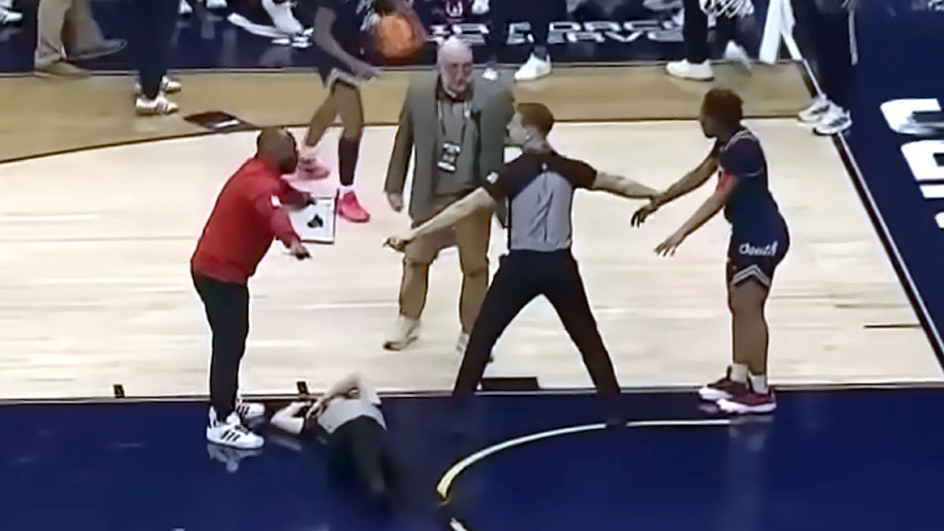 Brawl at women's college basketball game ends in injured referee, ejections