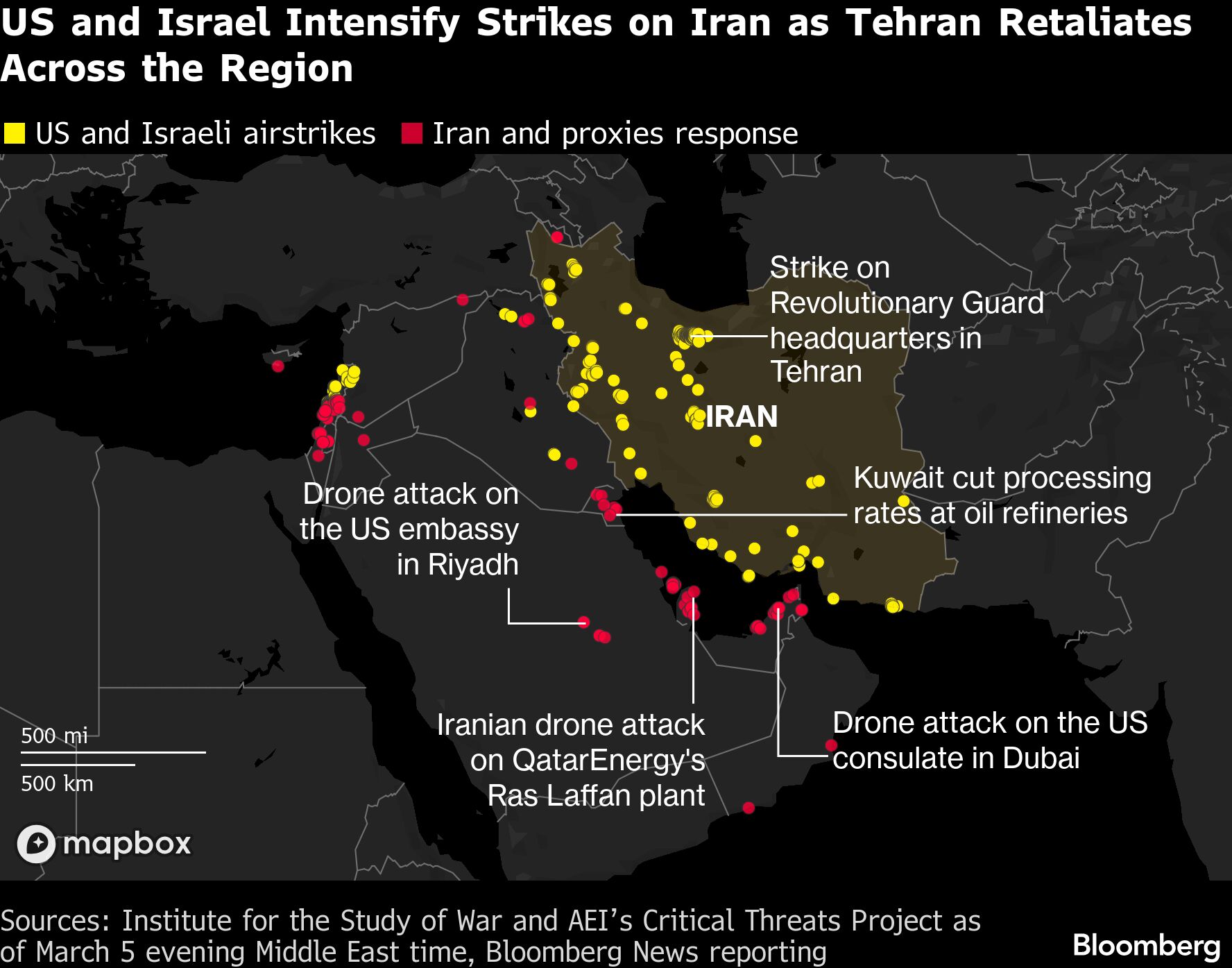 Iran barrage sweeps Mideast as Trump weighs in on succession<br><br>