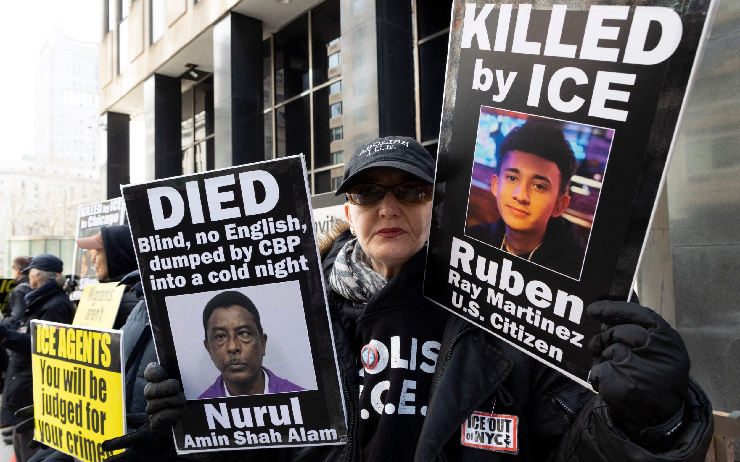 Protesters hold a silent vigil in Manhattan for people who have been killed by ICE - The Mega Agency