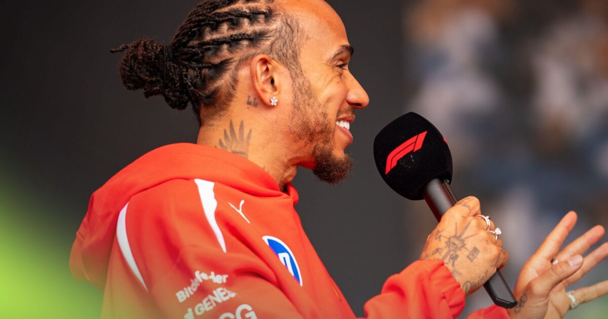 Lewis Hamilton introduces Melbourne crowd to cows Max and Ombre after ...
