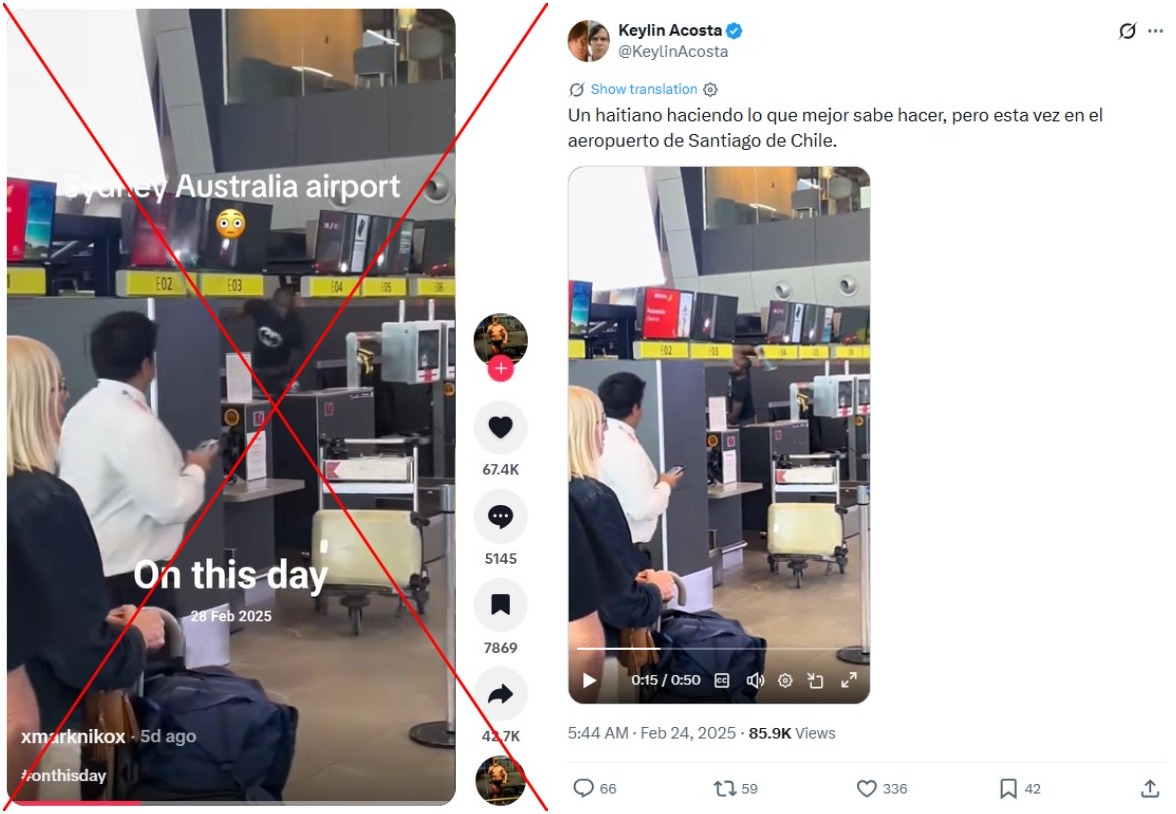Anti-migrant posts from Australia share miscaptioned Chile clip