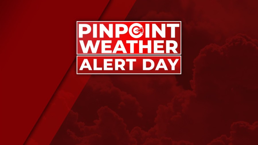 Pinpoint Weather Alert Day with high fire danger, gusty winds