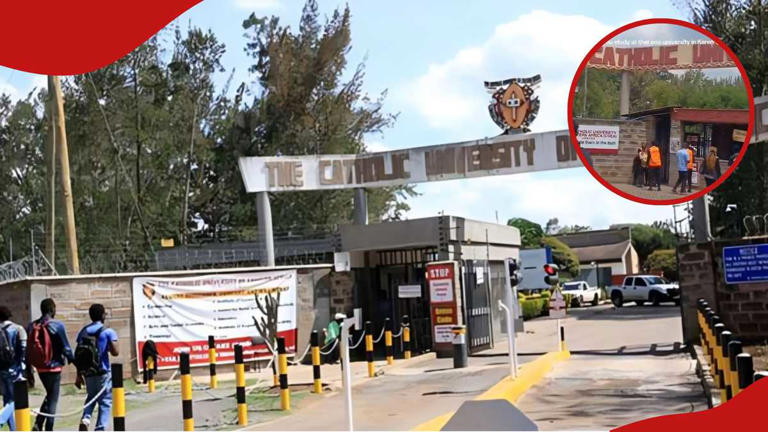 Uproar as CUEA university watchman manhandles student at gate allegedly ...