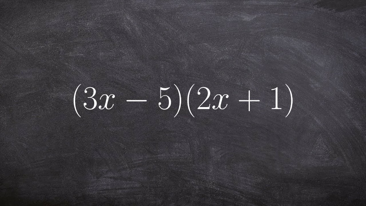Easiest way to multiply two binomials using FOIL - Math tutorial