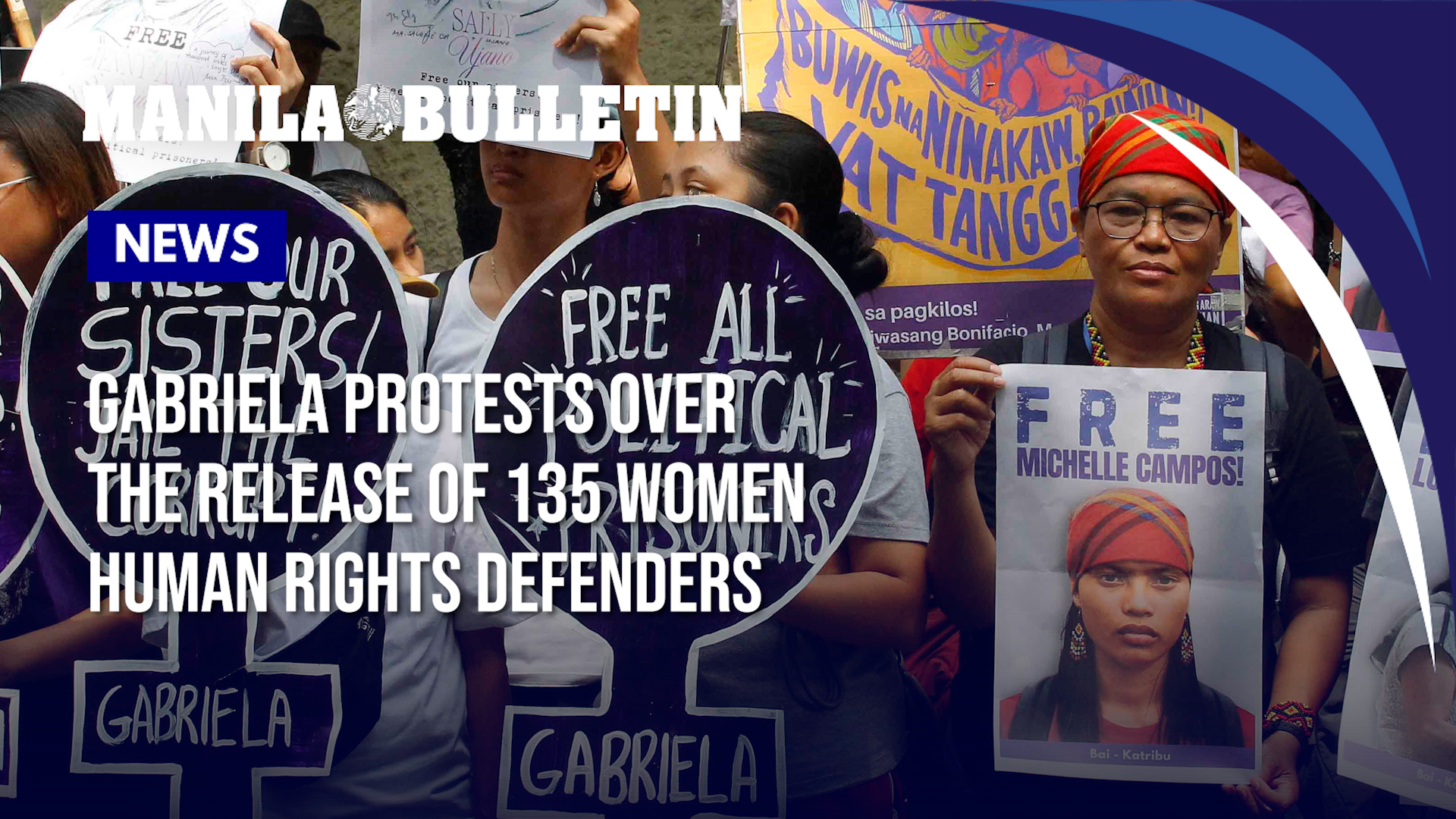 Gabriela protests over the release of 135 women human rights defenders