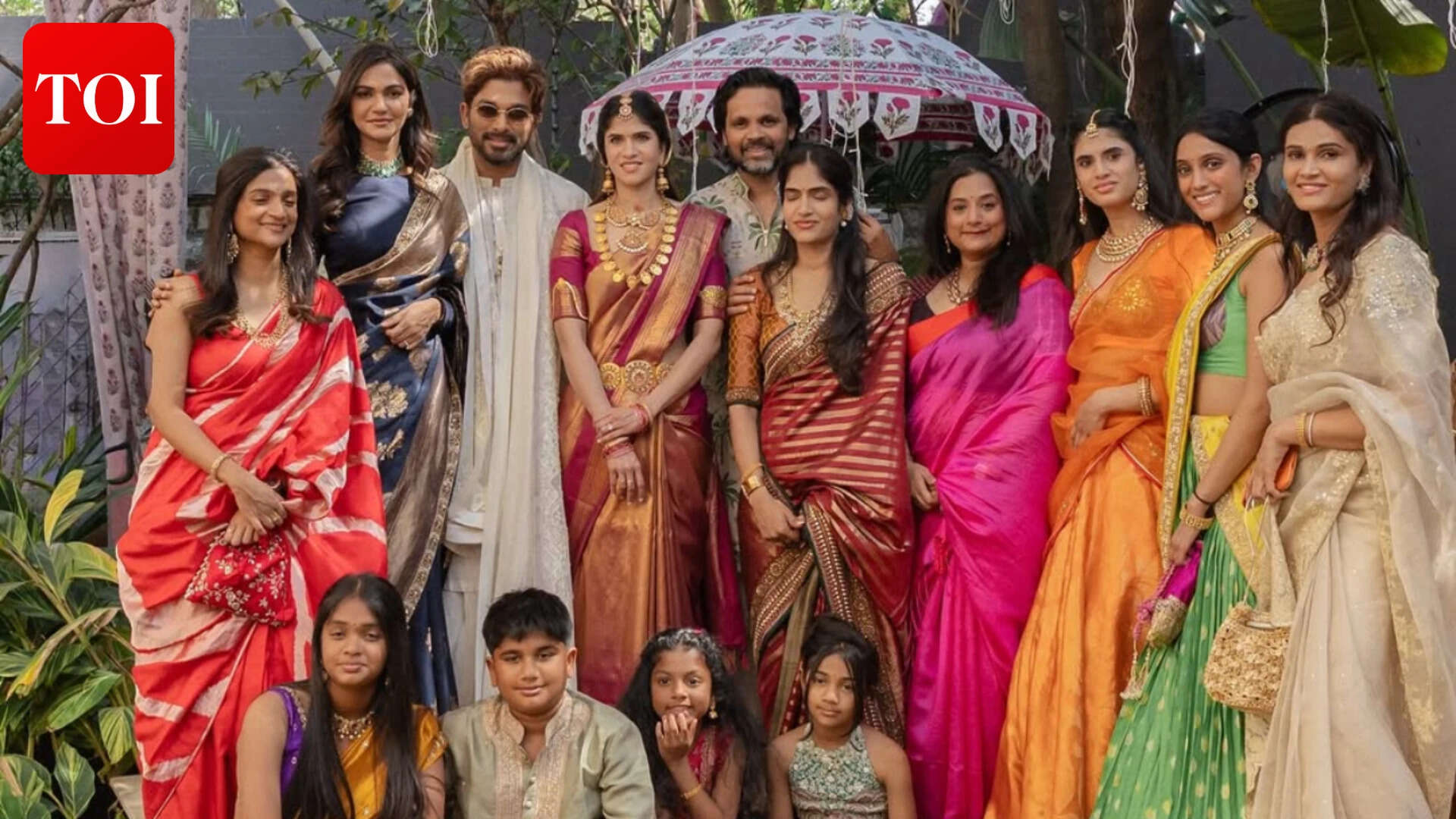 Allu Arjun and Sneha Reddy join Nayanika Reddy's pellikuturu ceremony ...