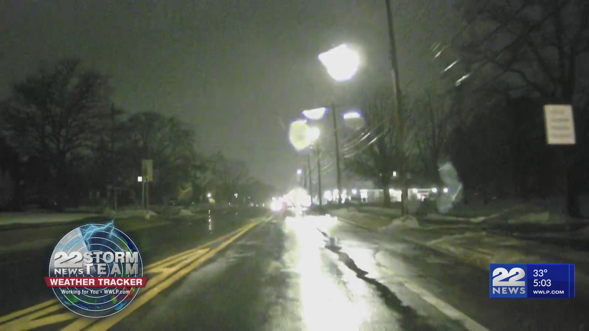 Freezing rain causes slick roads in western Mass.