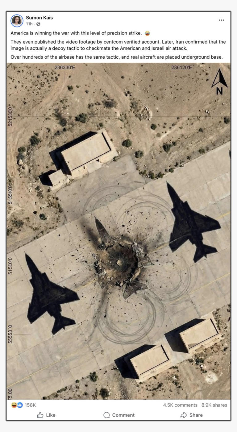 Fact check: These pics claiming IDF hit Iranian decoys instead of ...