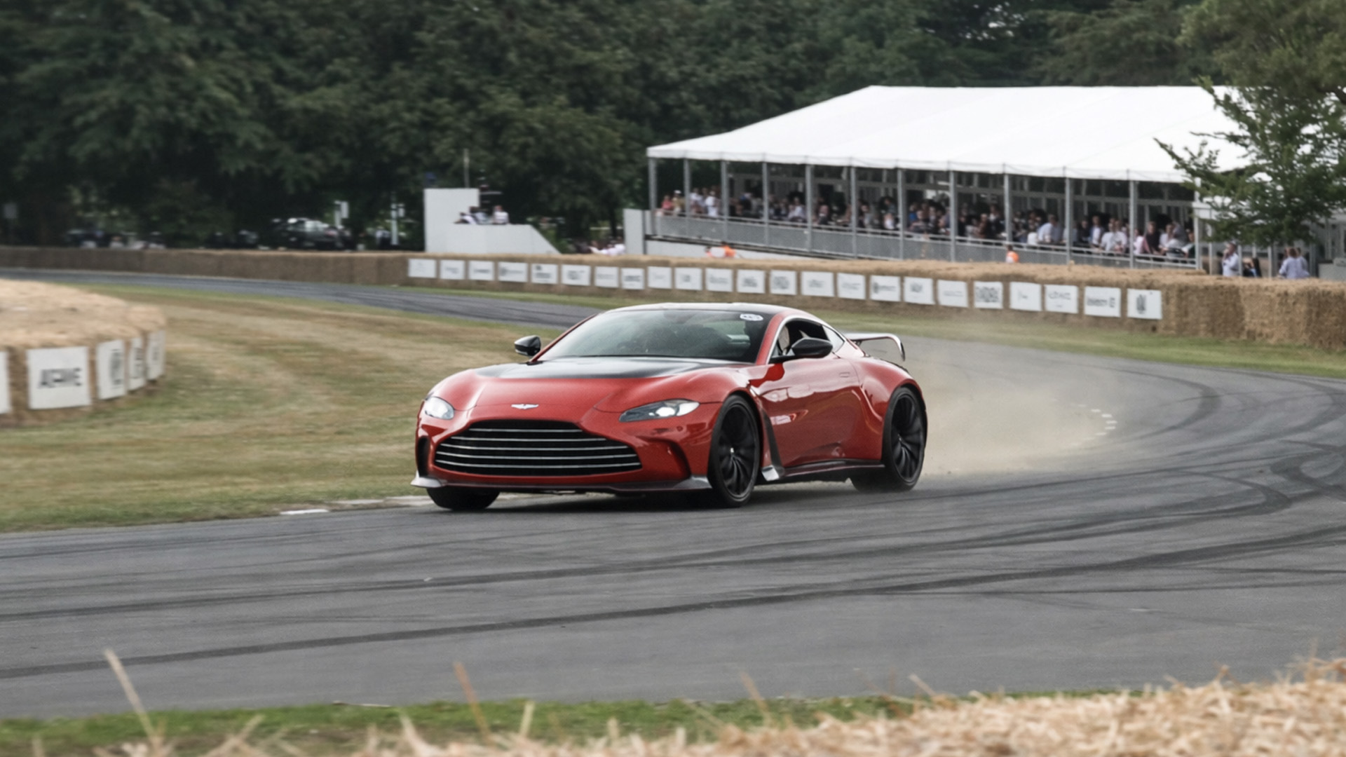 Aston Martin Vantage goes wild on track