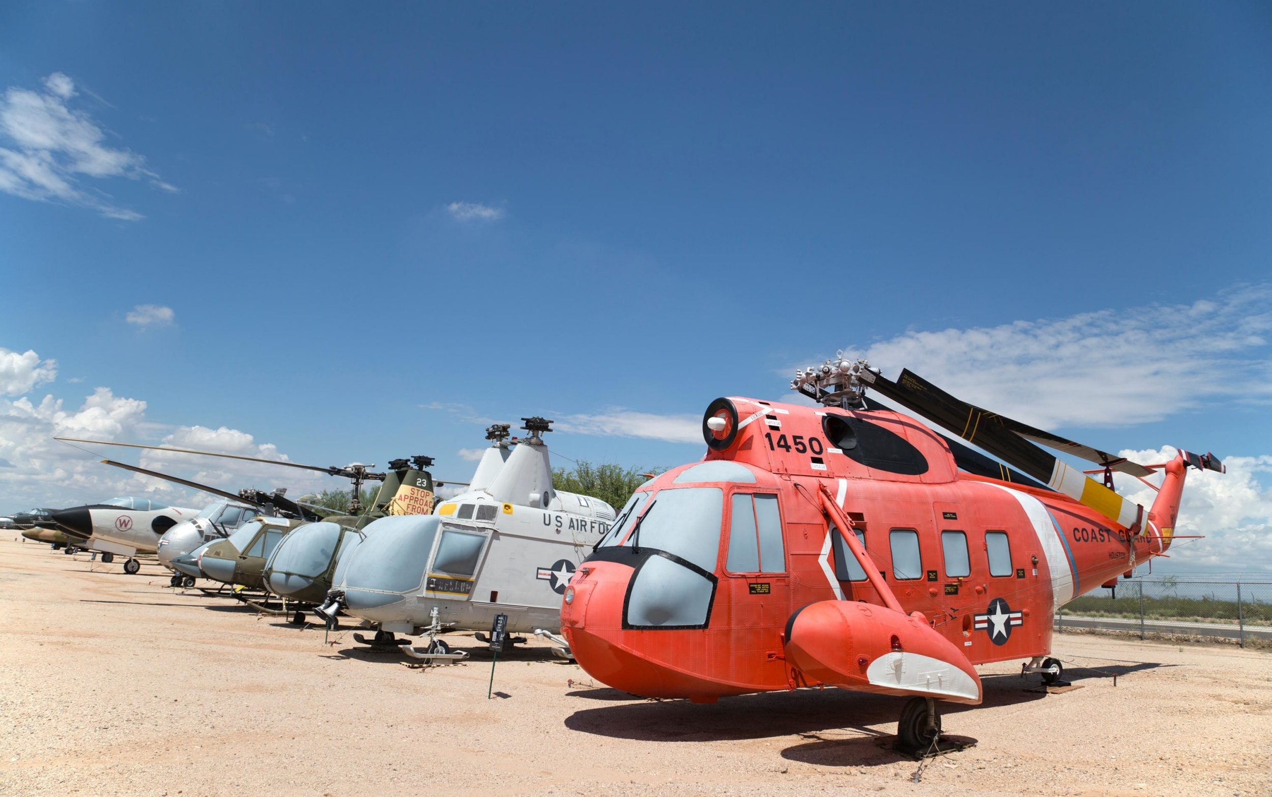 Helicopters on display at Pima Air and Space Museum