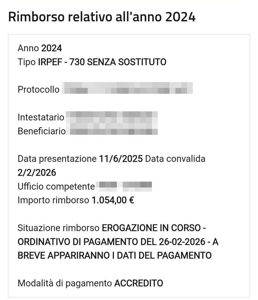 Rimborso 730: partiti nuovi pagamenti e novità per il 2026