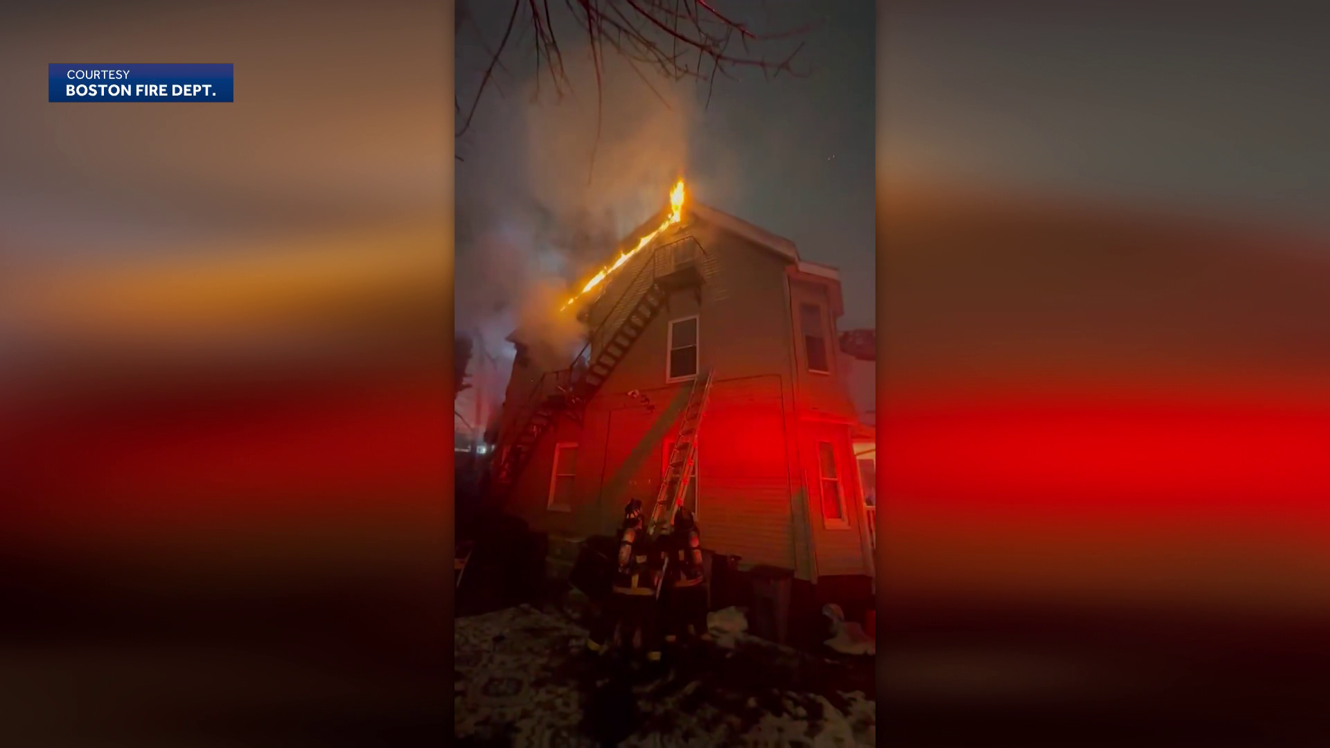 4 people escape early-morning fire in Roxbury