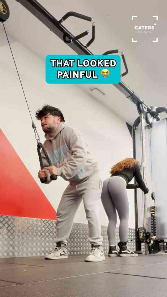 Gym fail leaves boyfriend in pain