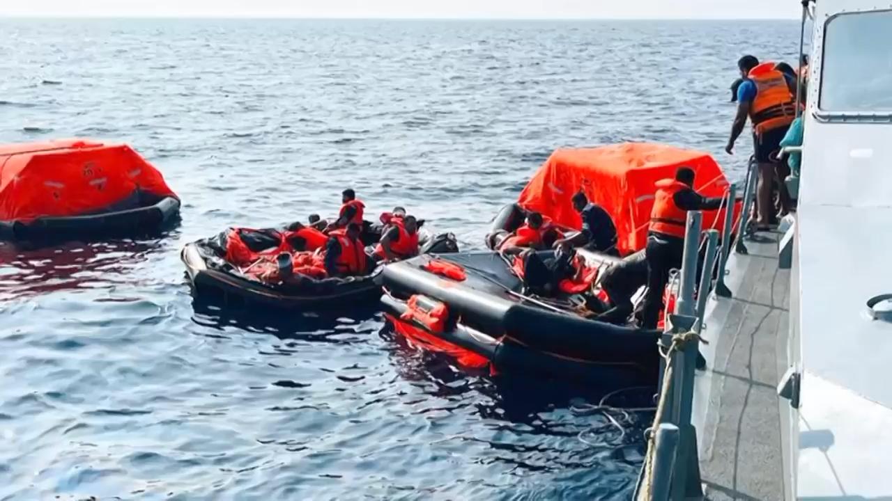 Sri Lanka navy releases video showing rescue of Iranian sailors from ...