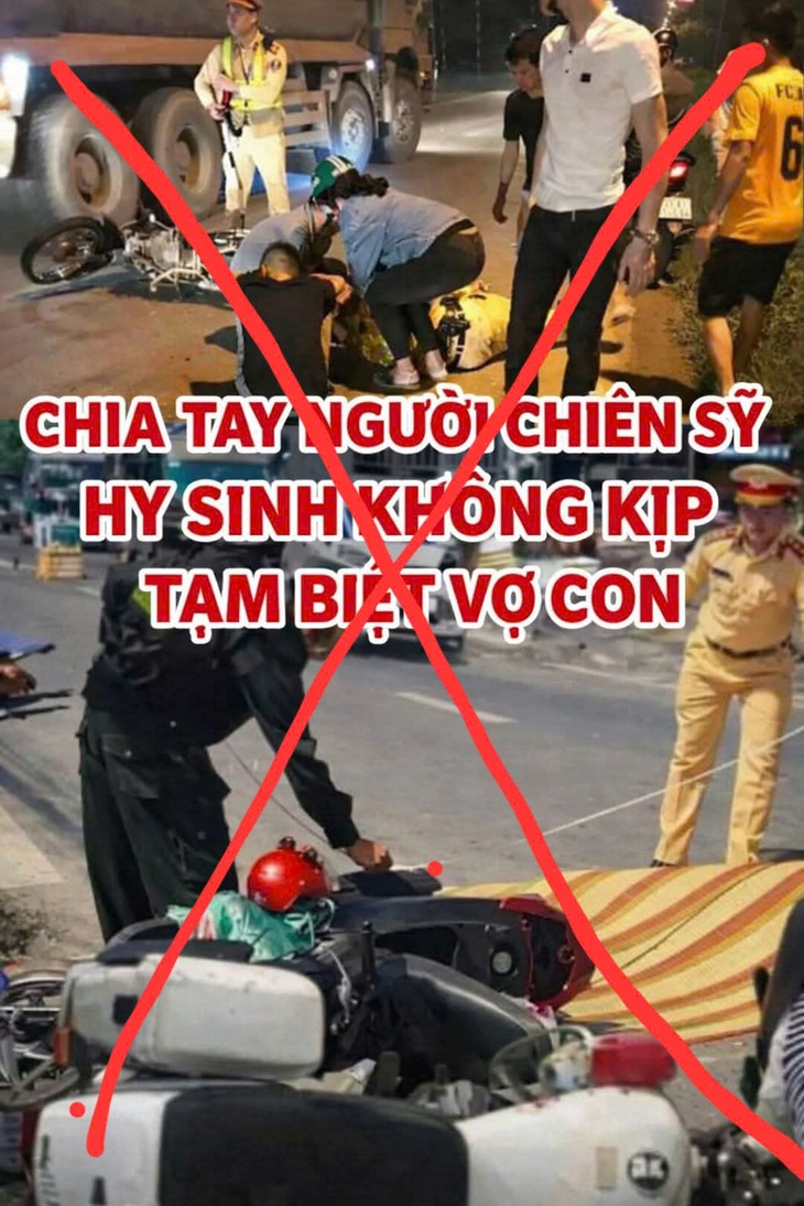 Thông tin vụ rượt đuổi người vi phạm khiến CSGT 'hy sinh không kịp tạm biệt vợ con' là sai sự thật