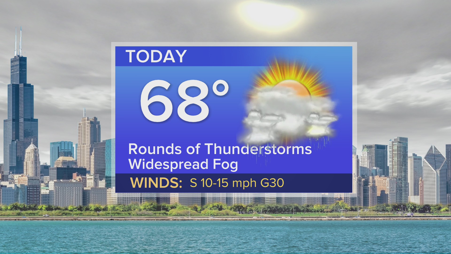Friday forecast: Widespread fog, rounds of T-storms, temps in upper 60s