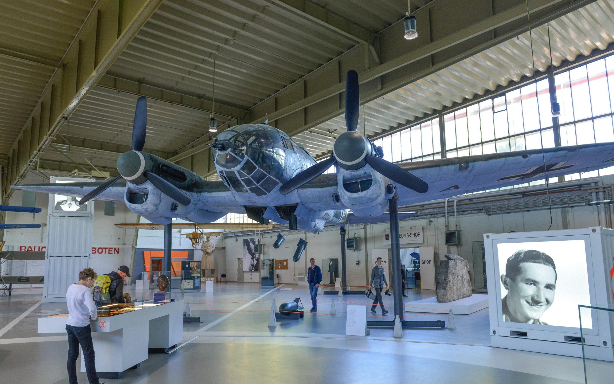 A Heinkel HE 111 in Hangar 3 at the Military History Museum in Gatow