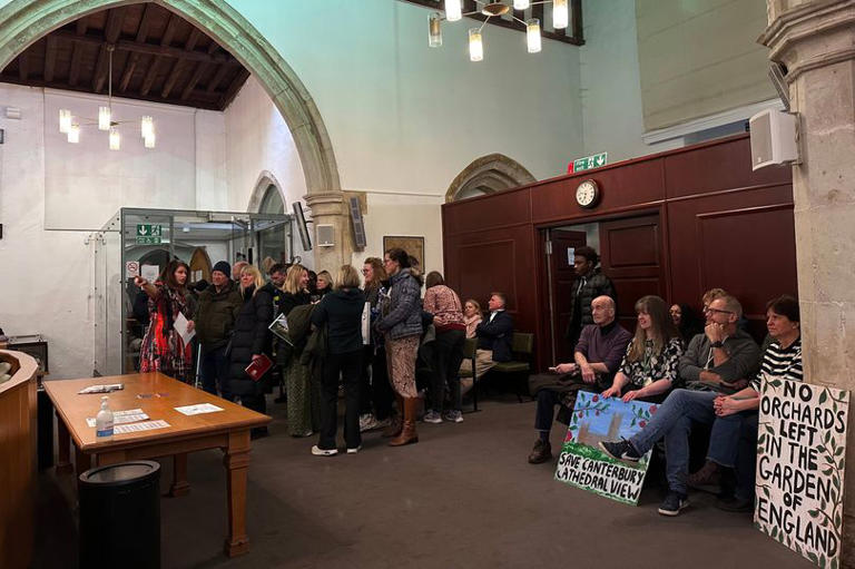 Objectors to 1,950-home estate protest at Canterbury City Council Local ...
