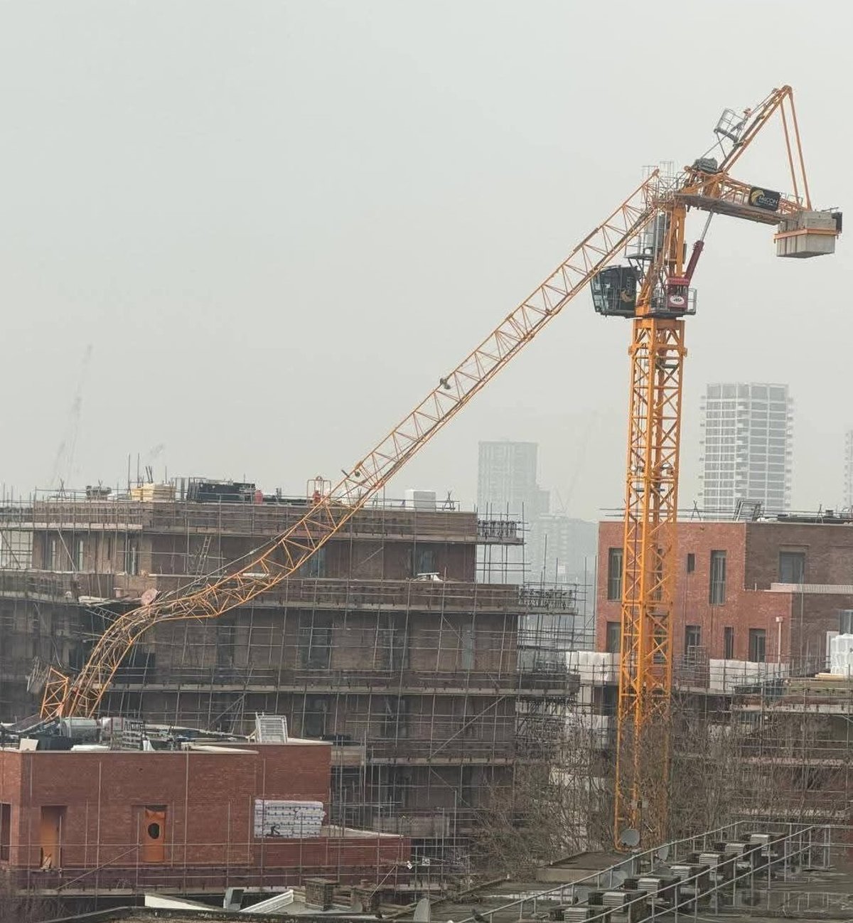 Over 100 evacuated after crane collapses in west London