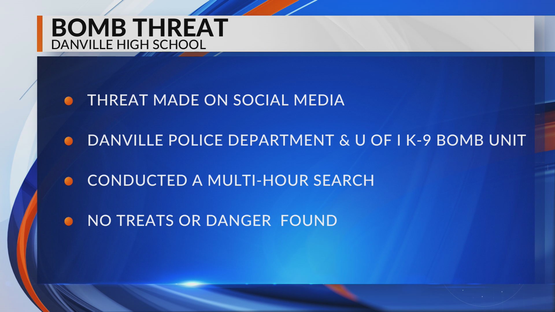 Danville police investigate bomb threat made toward high school