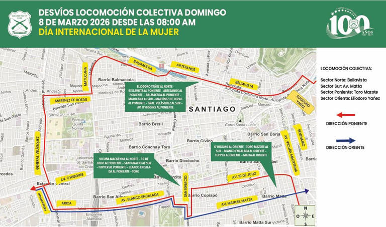 Marcha del 8M: ¿Cuáles serán los desvíos y cortes de tránsito en el ...