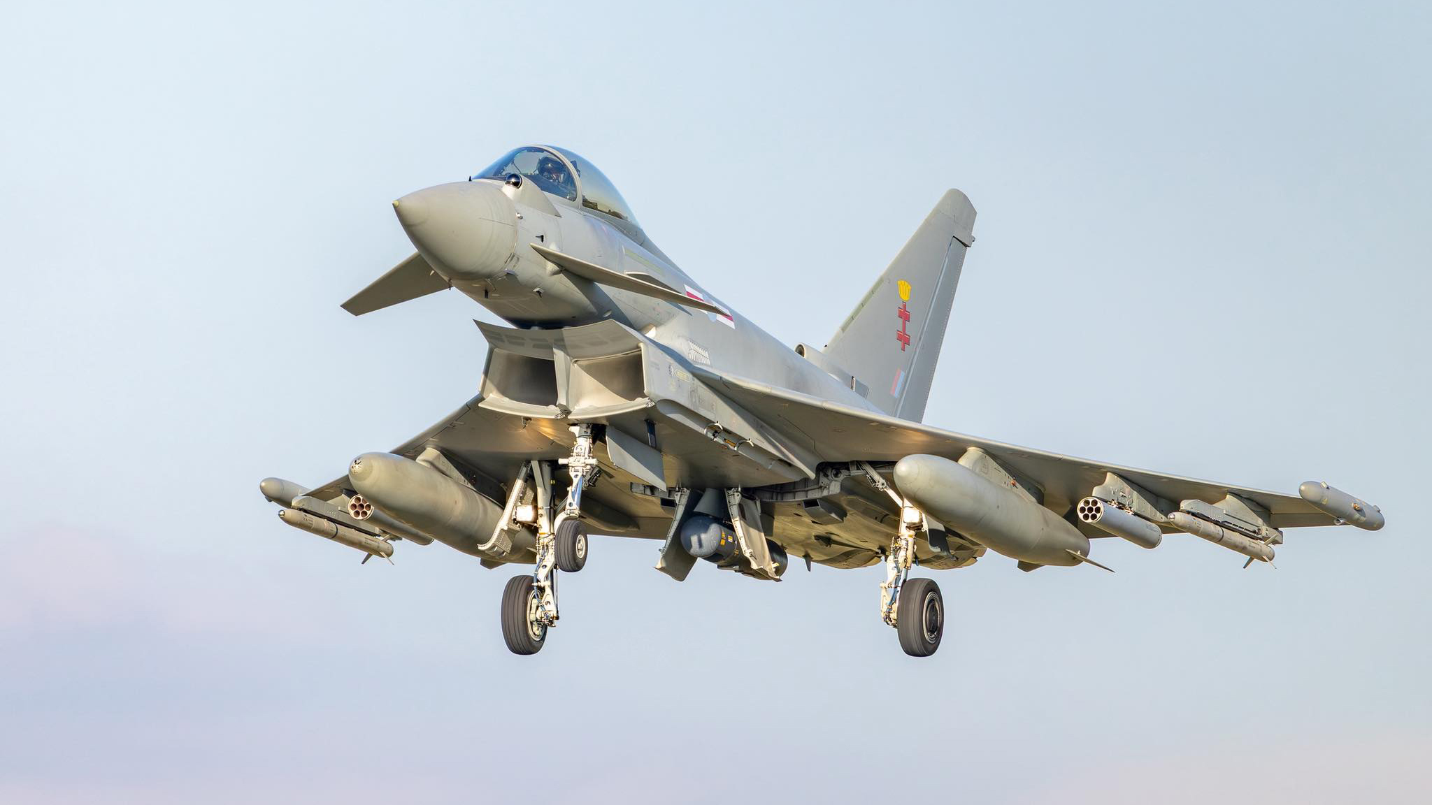 Typhoon spotted loaded with rocket pods for the first time