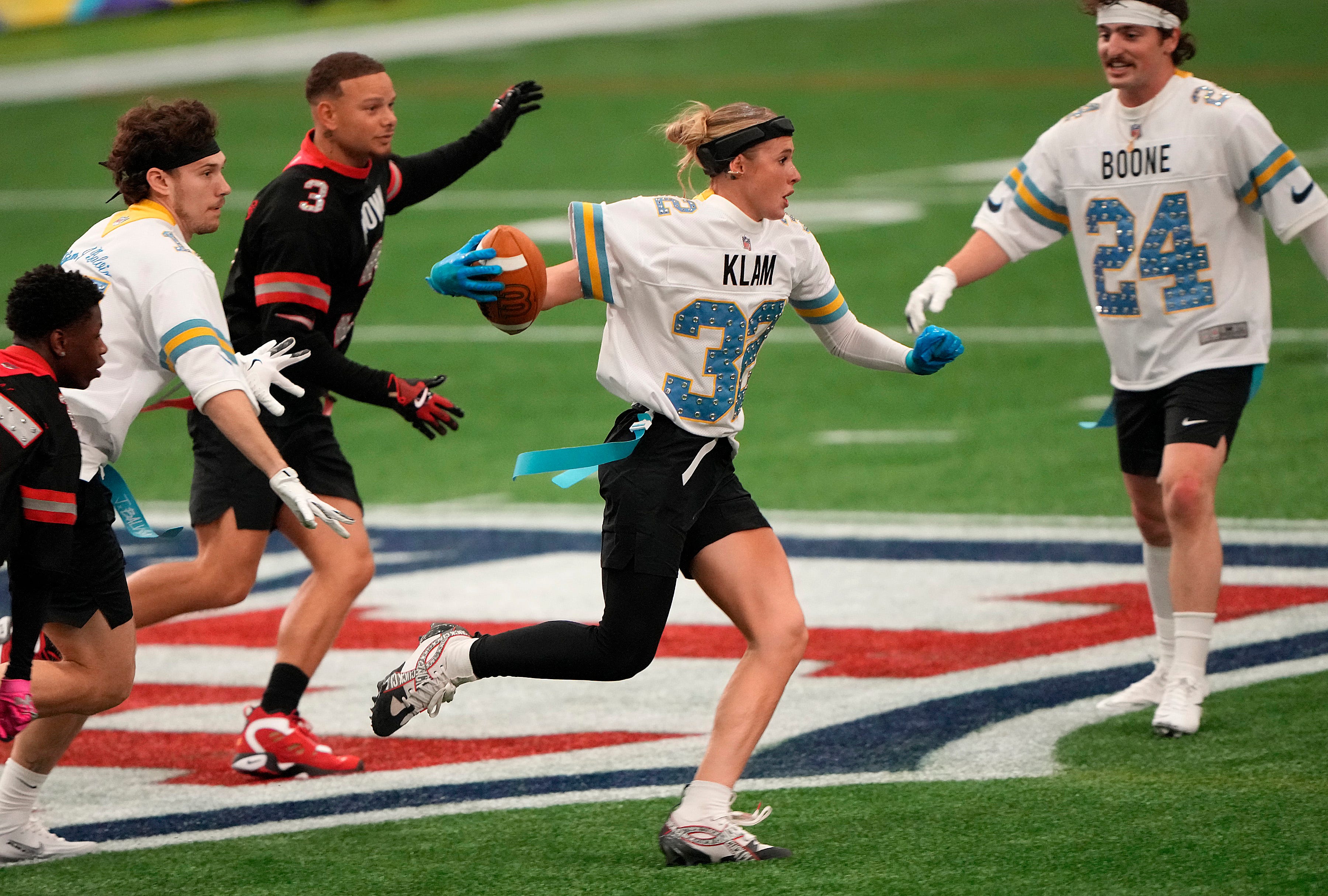 Ashlea Klam representing Keiser on international flag football stage
