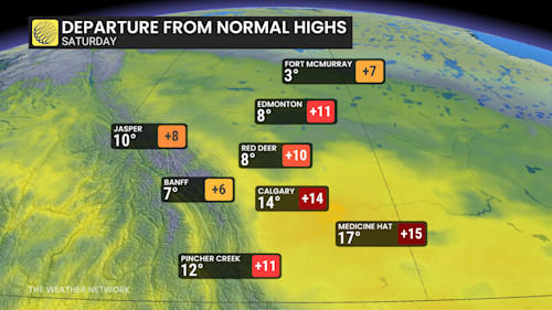 Weekend travel alert with high winds and snow in Alberta