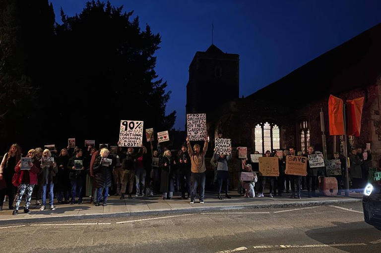 Objectors to 1,950-home estate protest at Canterbury City Council Local ...