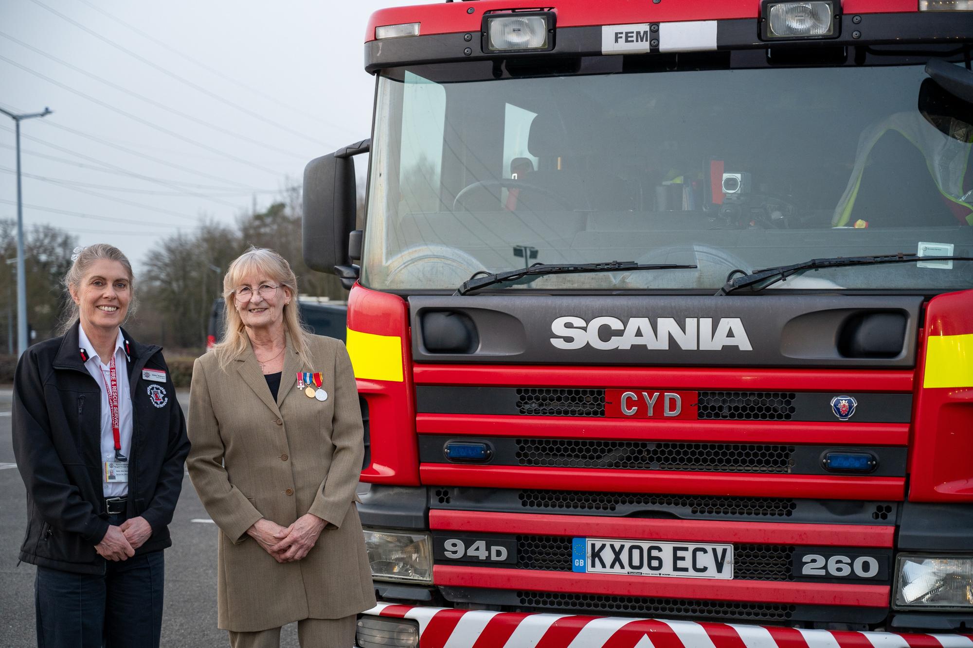 Fire engine named after pioneer Northamptonshire female firefighter to ...