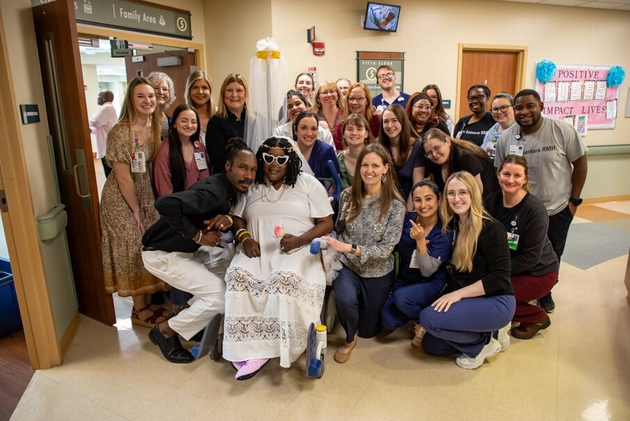 Here comes the bride: Couple marries at Sentara RMH