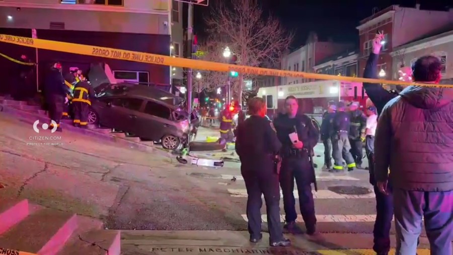 1 dead after car crashes into 2 people in San Francisco