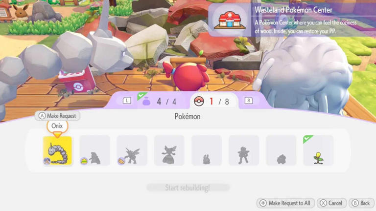 How to rebuild the Pokémon Center in Pokémon Pokopia