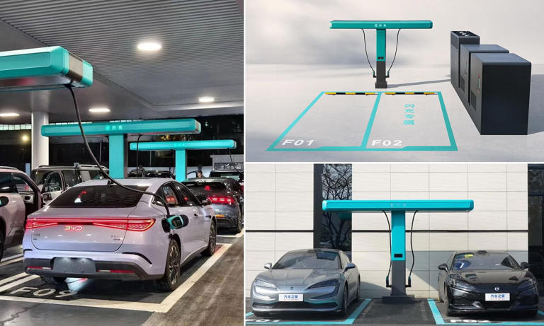 BYD unveils 'breakthrough' flash charging stations where you can charge ...