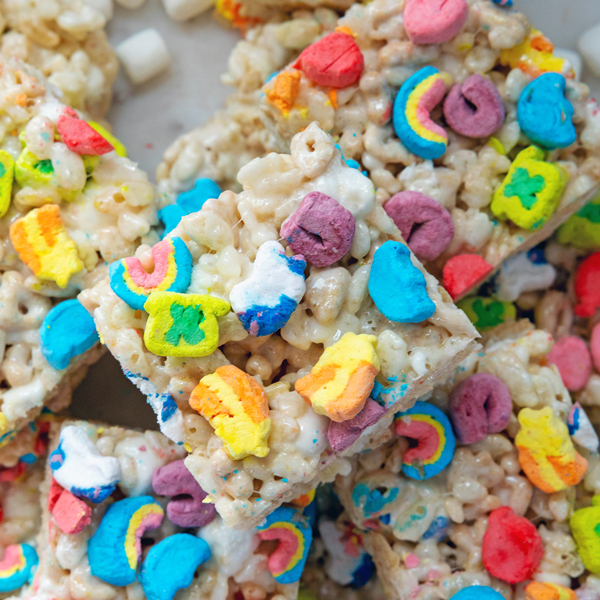 Lucky Charms Rice Krispies treats