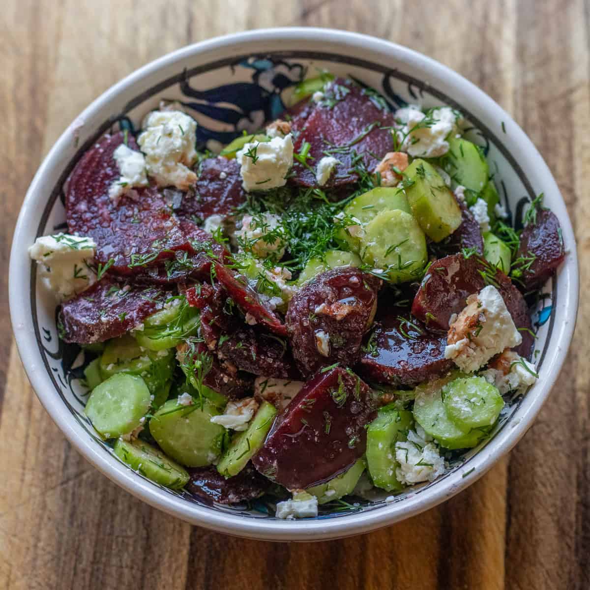 Beet cucumber salad
