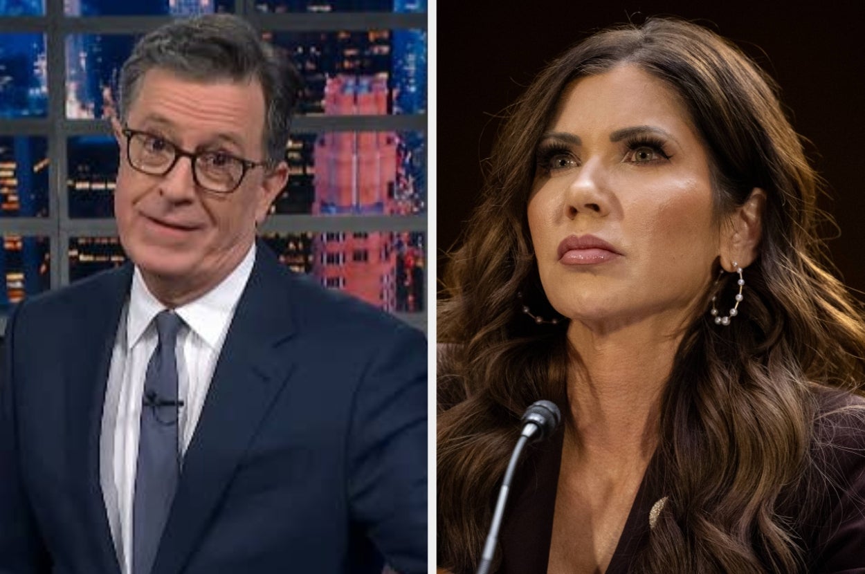 Stephen Colbert had a savage reaction to Kristi Noem’s firing on 